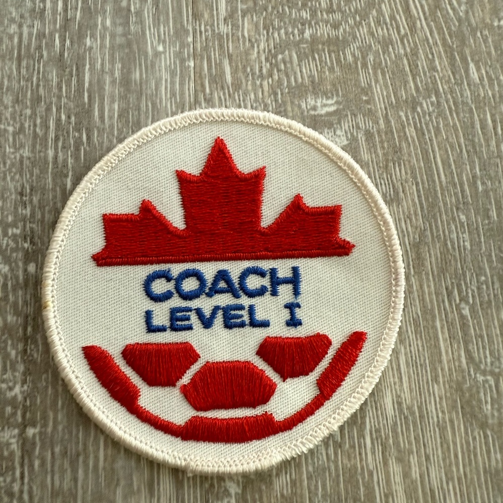 Vintage soccer coach patch